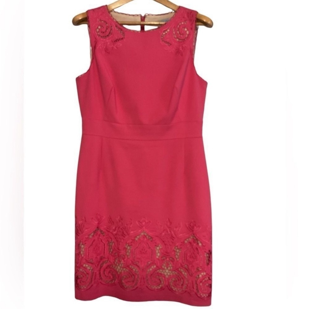 ANTONIO MELANI Pink Sleeveless Sheath Dress